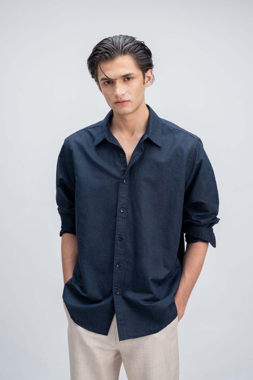 Relaxed fit linen shirt